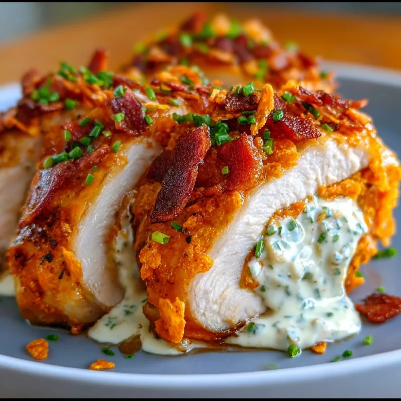 Creamy Bacon-Stuffed Doritos Chicken