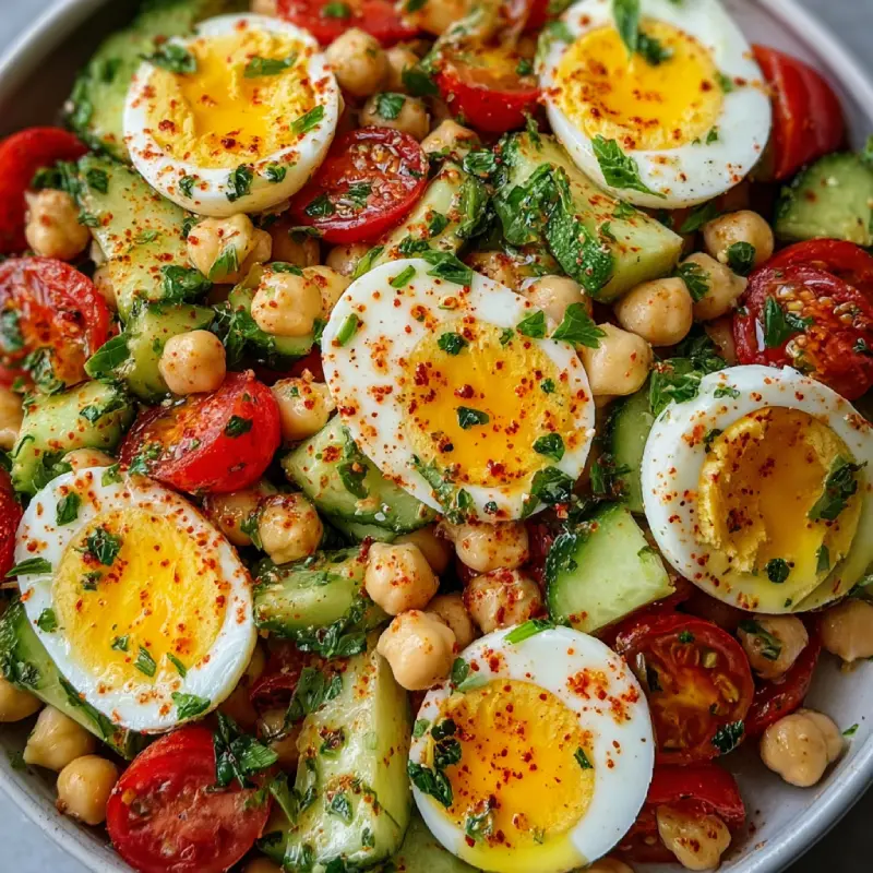 Mediterranean Egg & Chickpea Salad
