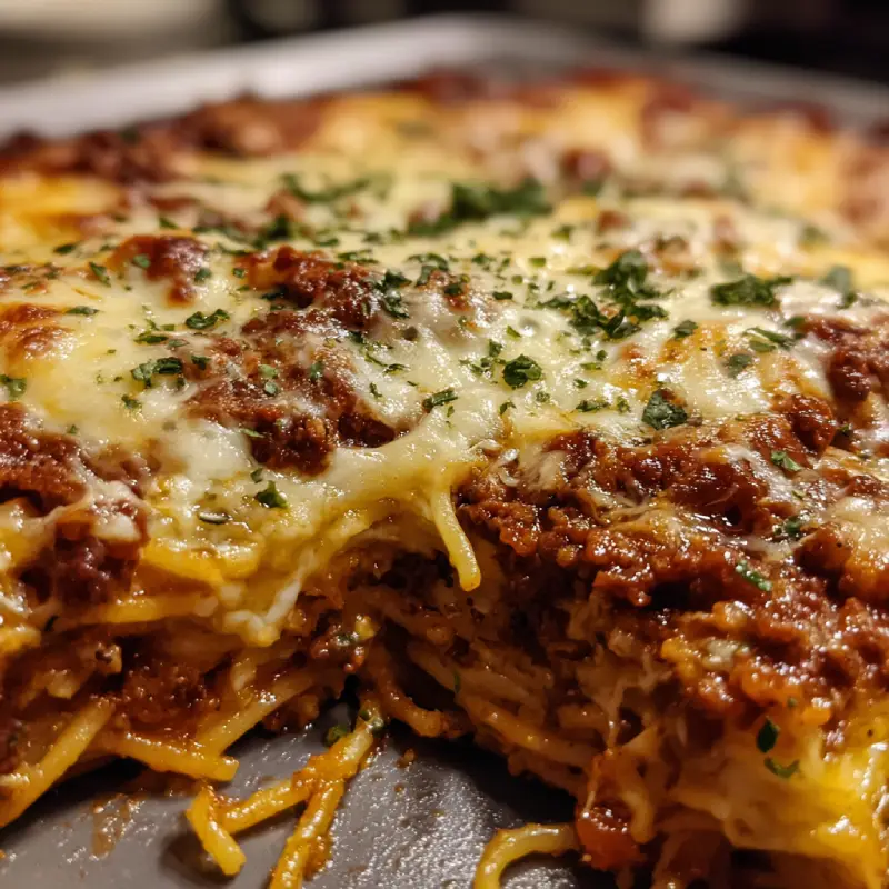 Baked Spaghetti with Meat Sauce