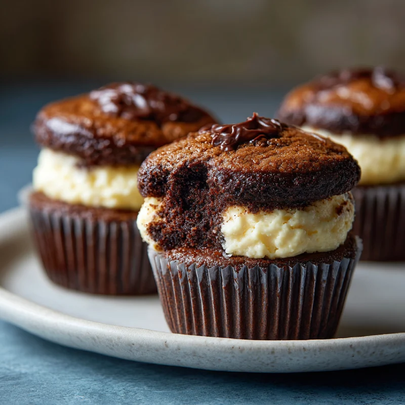 Cheesecake-Stuffed Chocolate Cupcakes