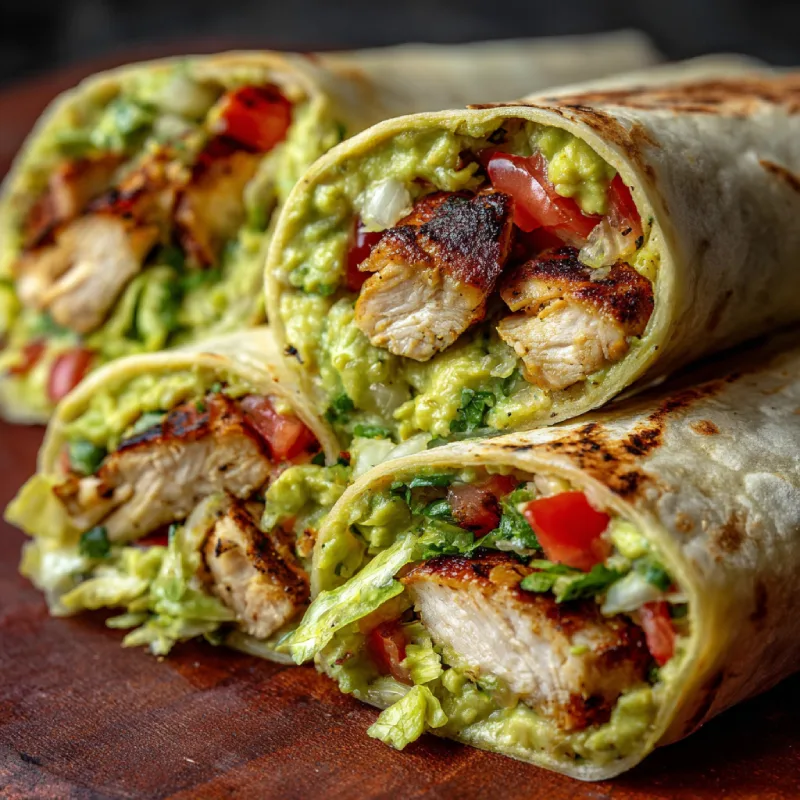 Zesty Avocado Chicken Wraps