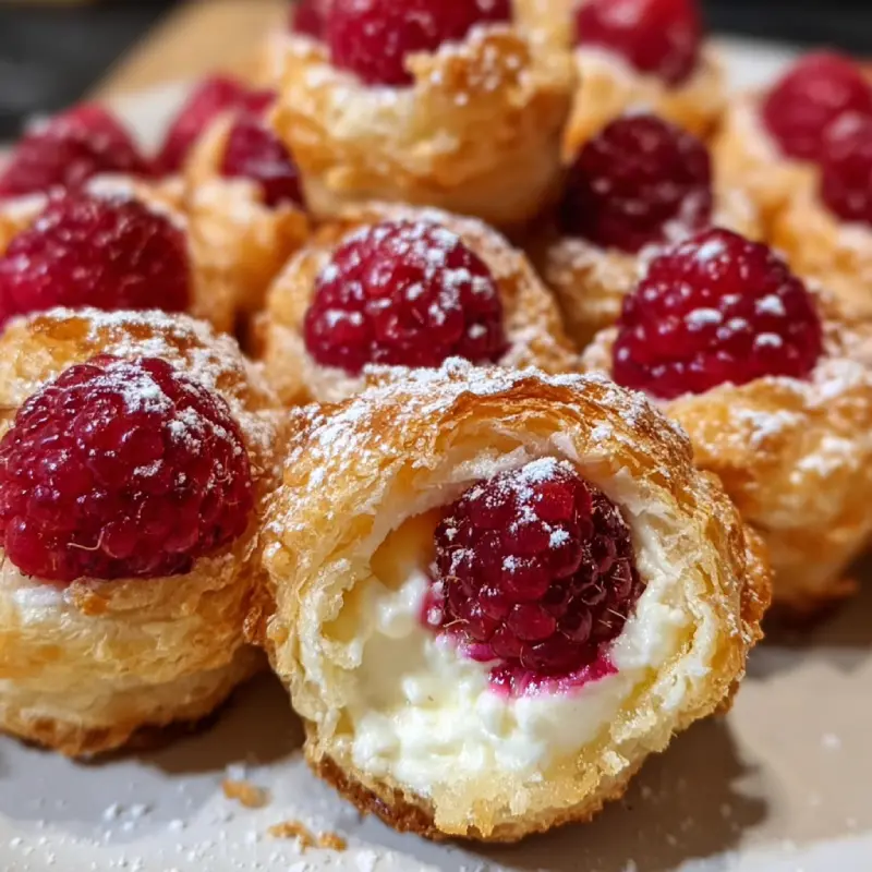 Raspberry Cream Cheese Bites