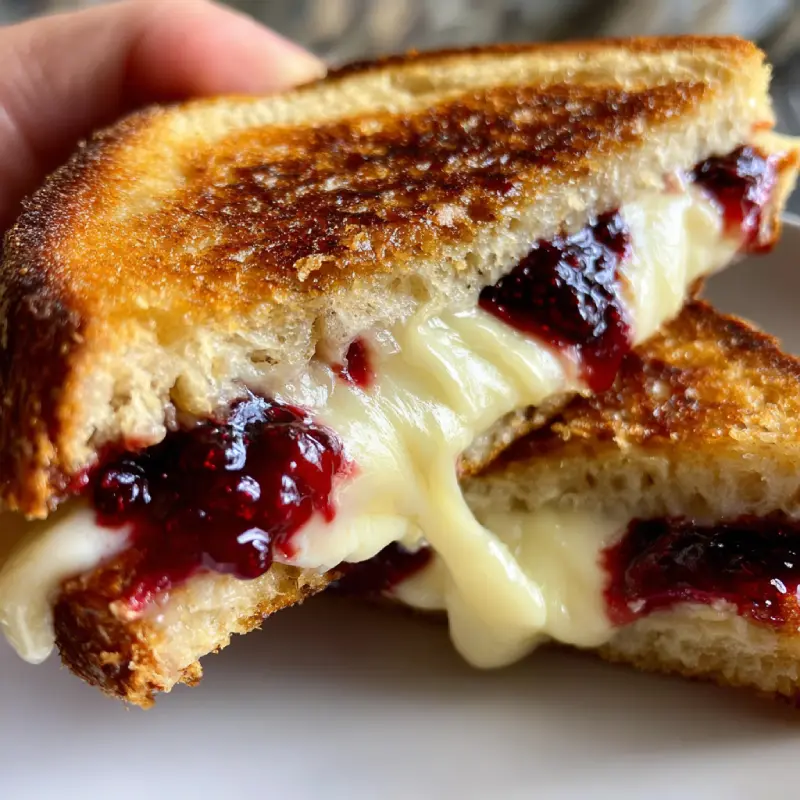 Brie & Blackberry Jam Grilled Cheese