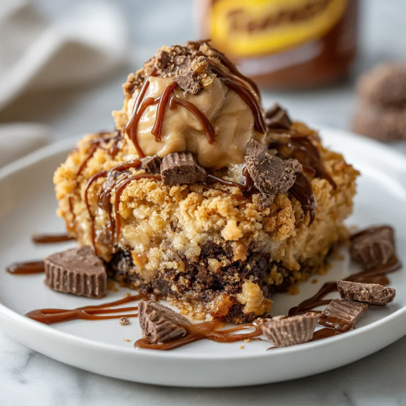 Peanut Butter Cup Dump Cake