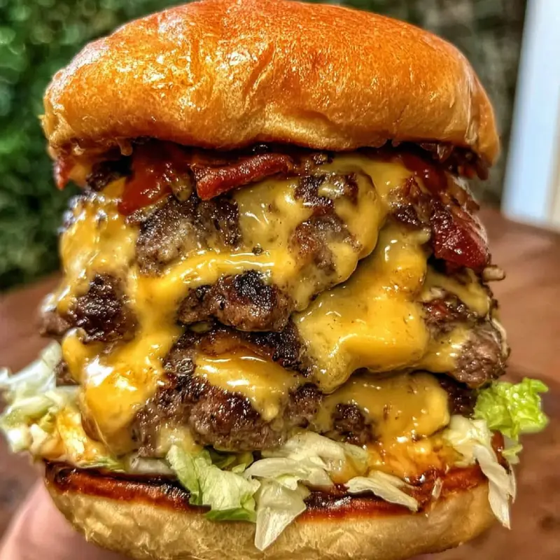 Ultimate Triple Cheese Smash Burger