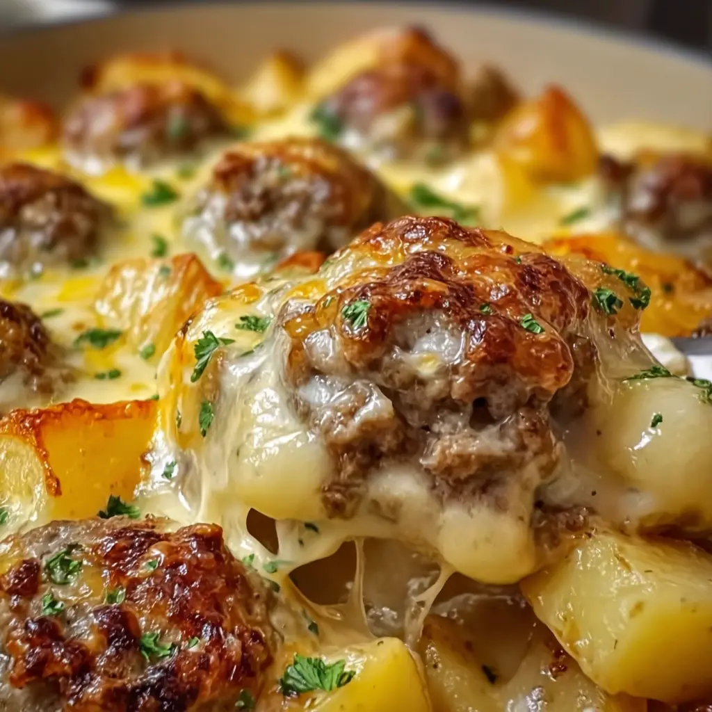 Meatballs with Potatoes and Cheese