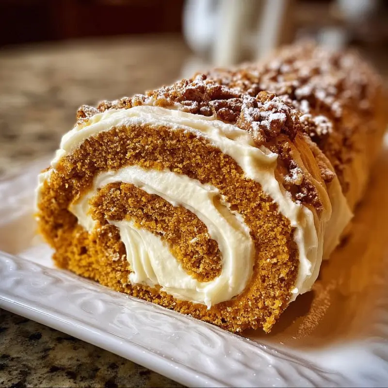 Cream Cheese Pumpkin Roll Cake