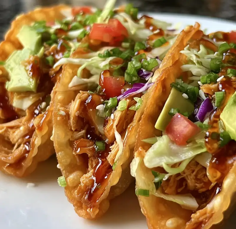 Crispy Chicken Wonton Tacos
