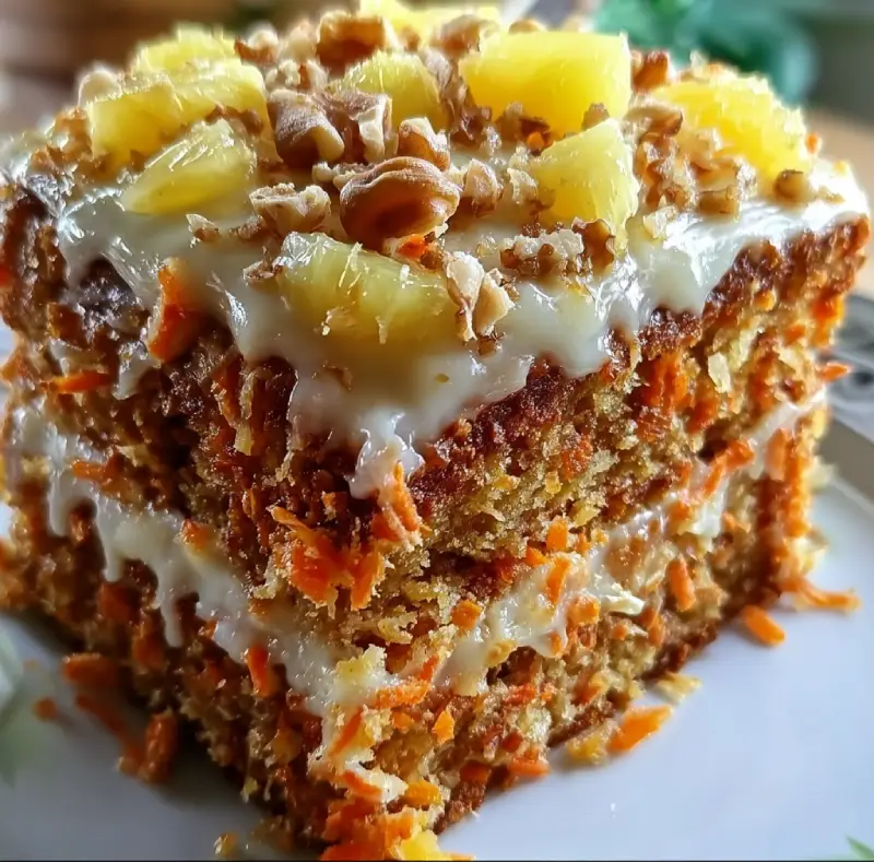 Hawaiian Carrot Pineapple Cake