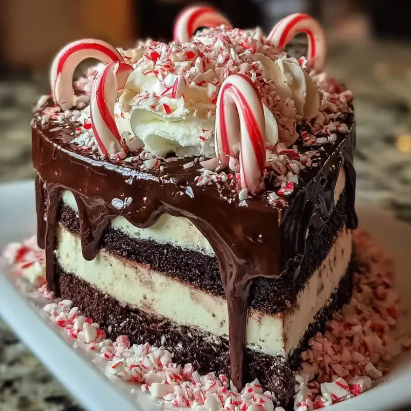Peppermint Ice Cream Cake
