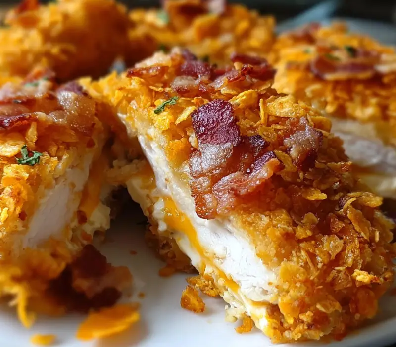 Cream Cheese and Bacon Stuffed Doritos Chicken