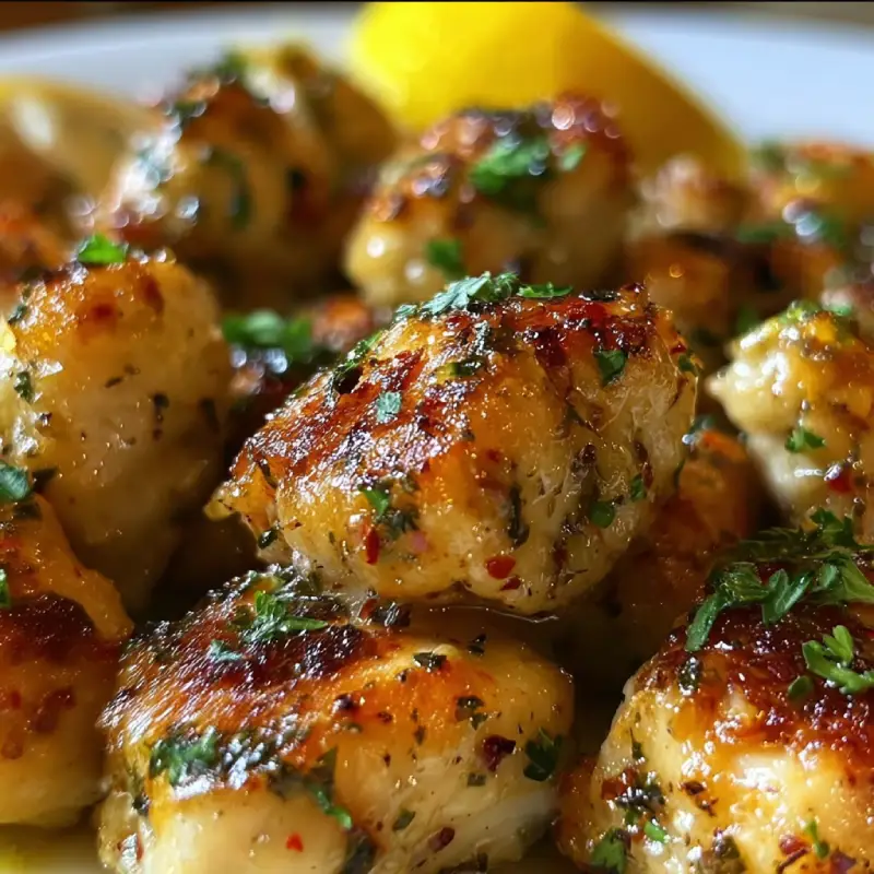 Lemon Garlic Chicken Bites