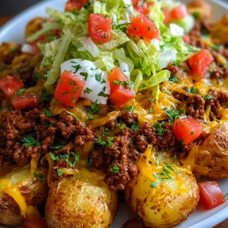 Cheesy Taco Potatoes