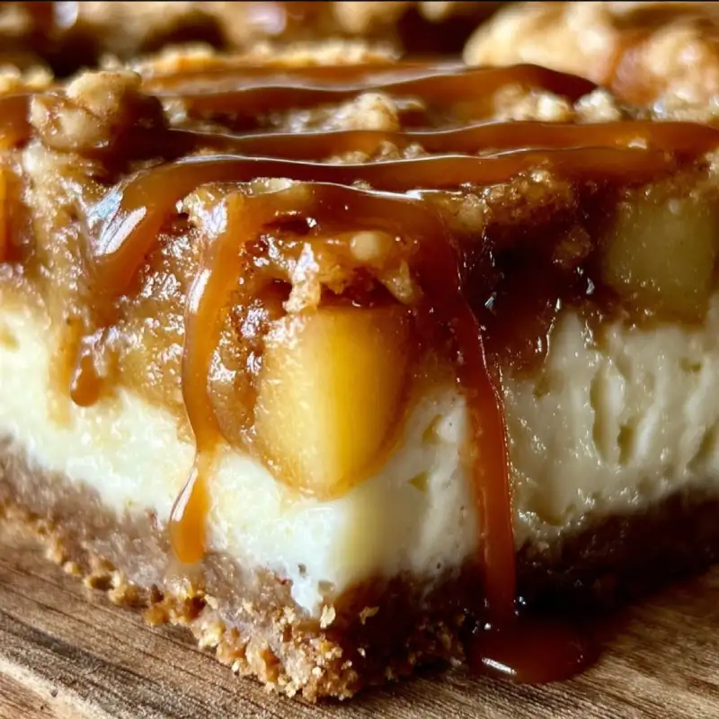 Caramel Apple Cheesecake Bars