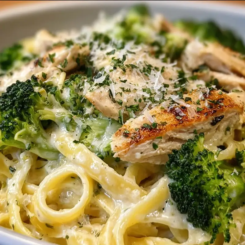 Creamy Chicken Broccoli Alfredo Pasta