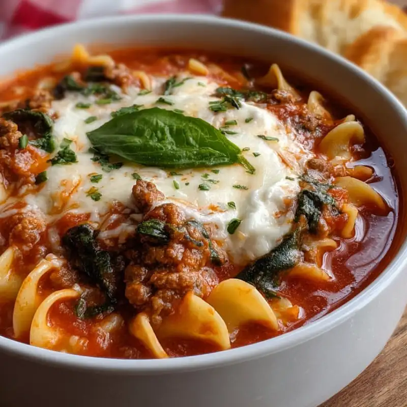 Crockpot lasagna soup