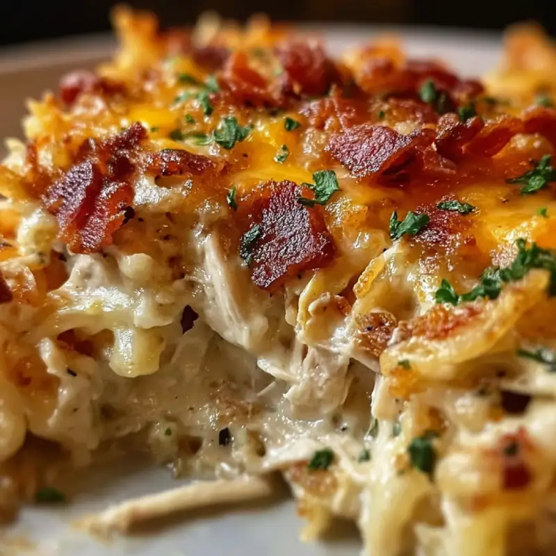 Chicken Bacon Ranch Casserole