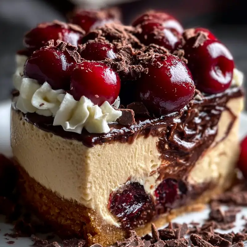Chocolate and Cherry Cheesecake