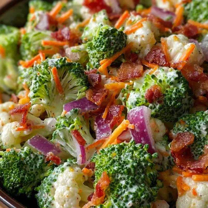 Broccoli Cauliflower Salad