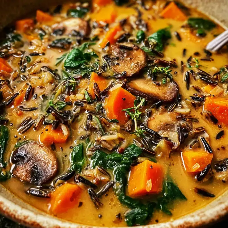 Cozy Autumn Wild Rice Soup