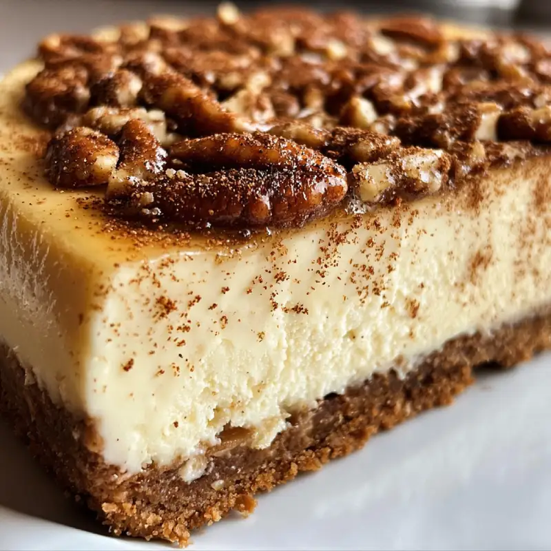 Cozy Autumn Cheesecake blends cinnamon