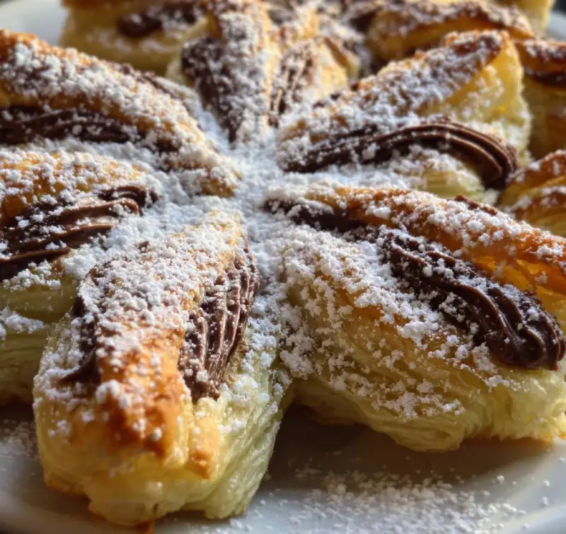 Nutella Puff Pastry Snowflake