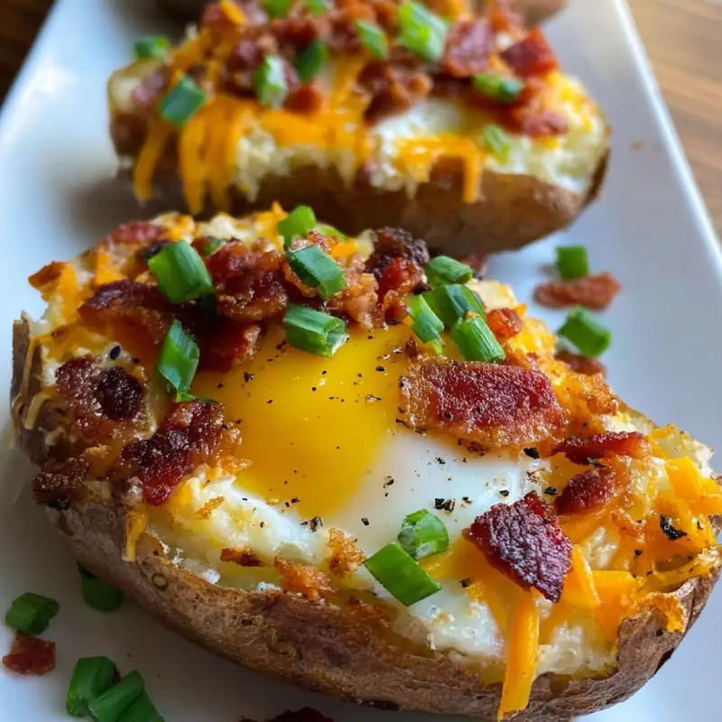 Baked Loaded Breakfast Potatoes