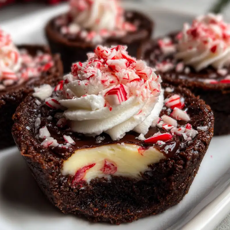 Chocolate Peppermint Cookie Cups