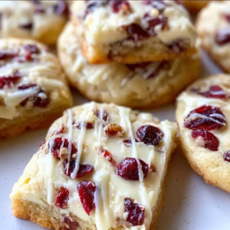 Cranberry Bliss Bar Cookies: Best 10-Ingredient Easy Recipe