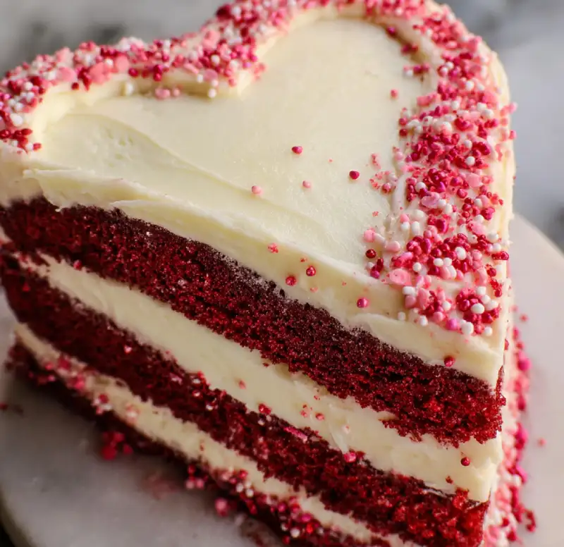 Valentine’s Heart Red Velvet Cake: Delicious Recipe