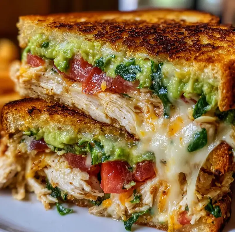 Delicious Chicken Avocado Melt Sandwich