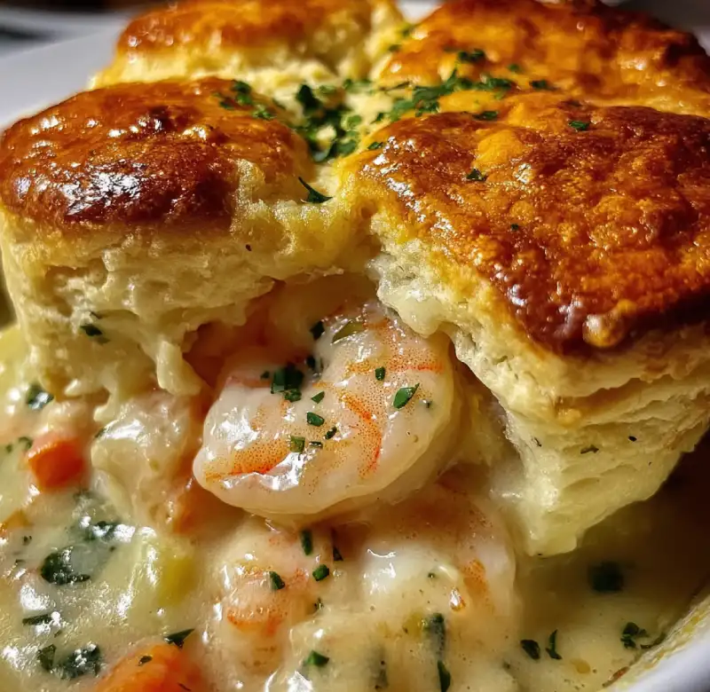 Cheddar Bay Biscuit Seafood Pot Pie