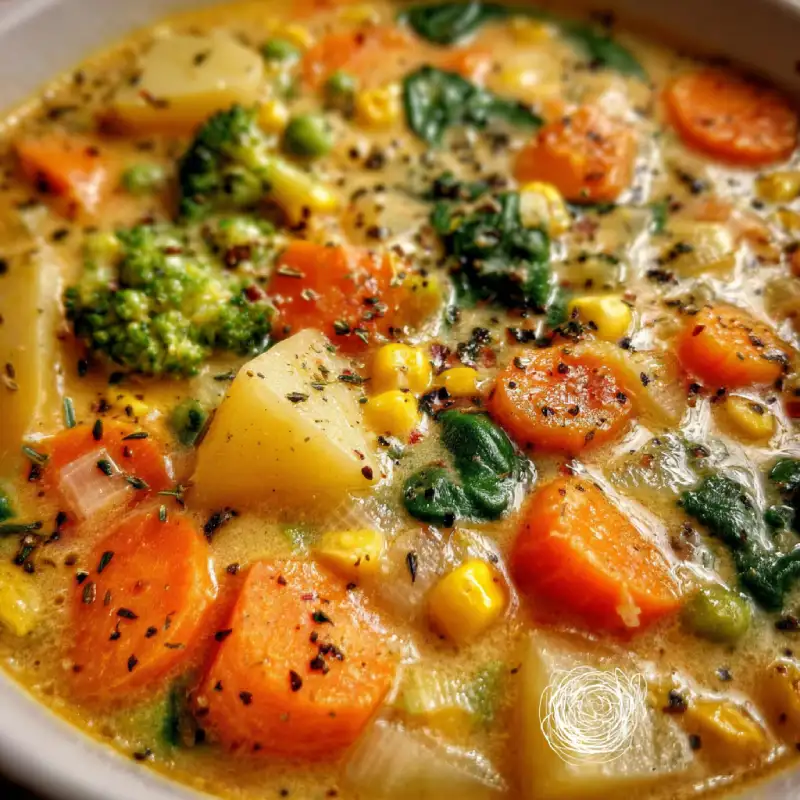 Veggie Pot Pie Soup