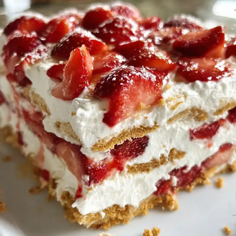 Strawberry Cream Cheese Icebox Cake