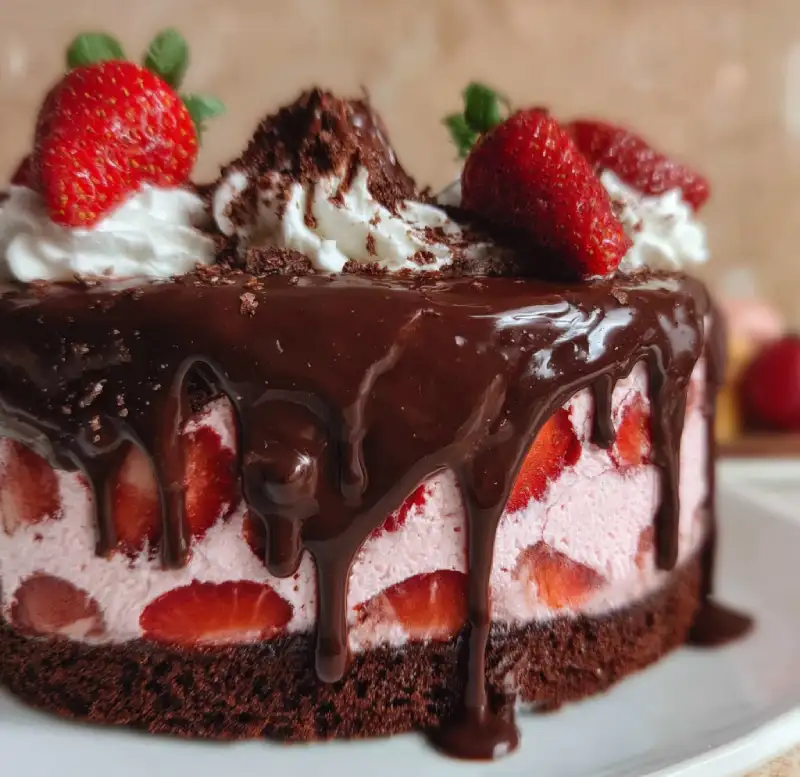 Chocolate Covered Strawberry Cake