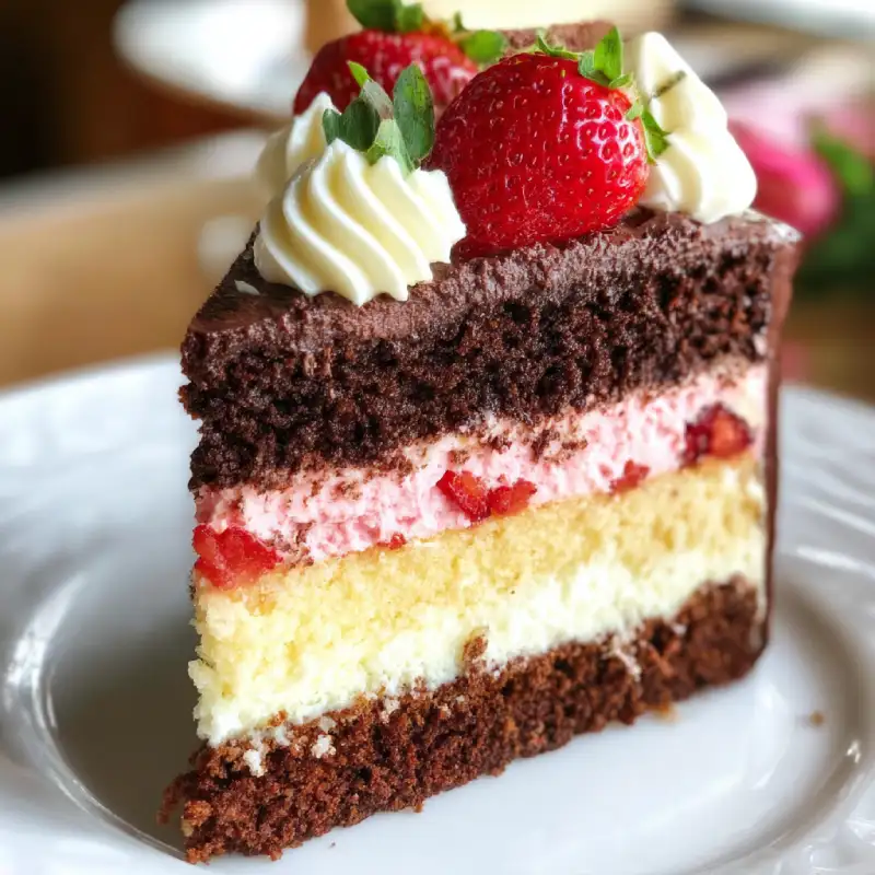Homemade Neapolitan Cake