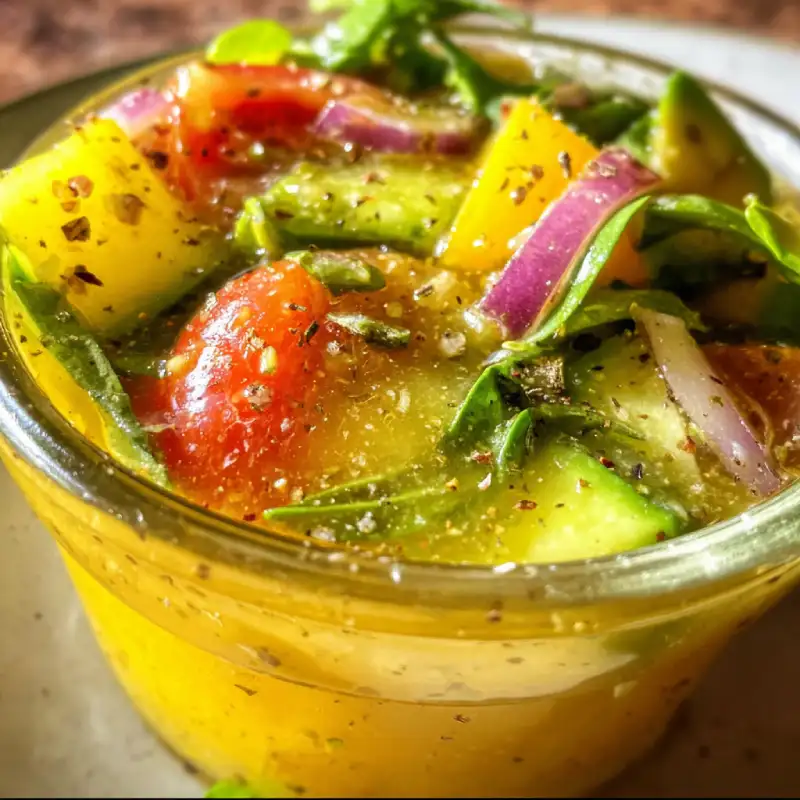 Fresh salads lemon dressing