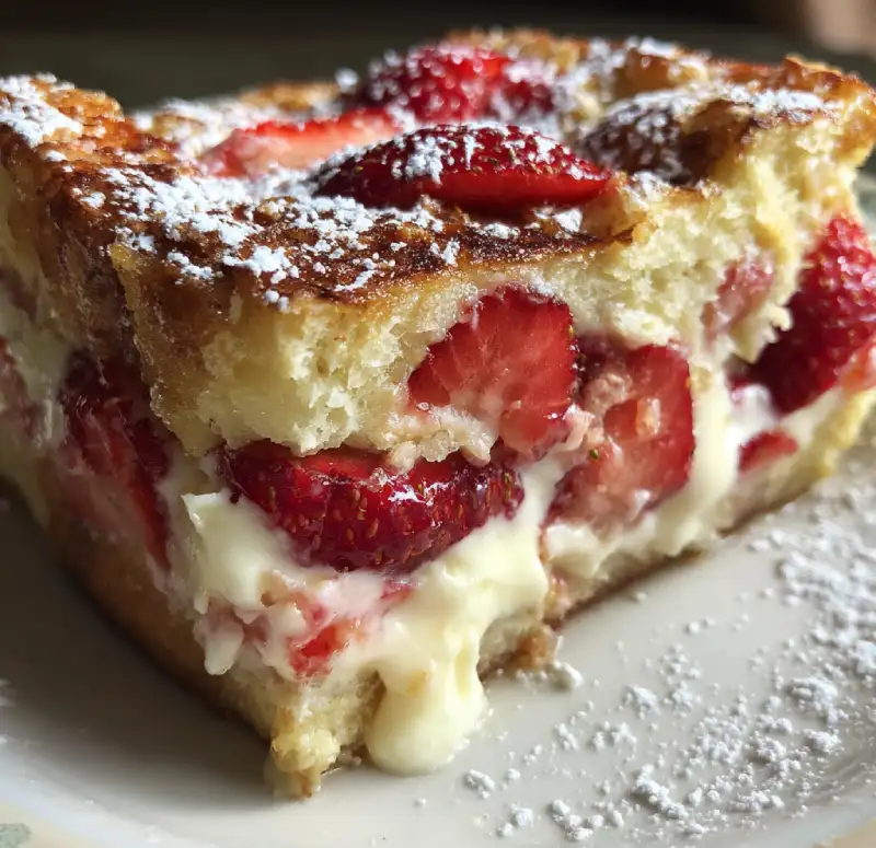 Baked Strawberries and Cream French Toast: Delicious Recipe