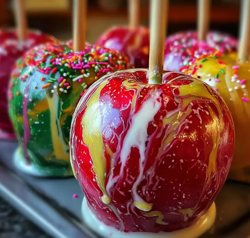 Marbled Effect Candy Apples: Delicious Recipe