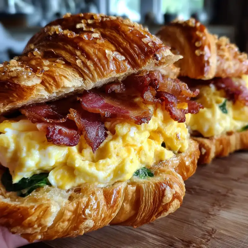 Flaky Croissant Breakfast Sandwich: Delicious Recipe