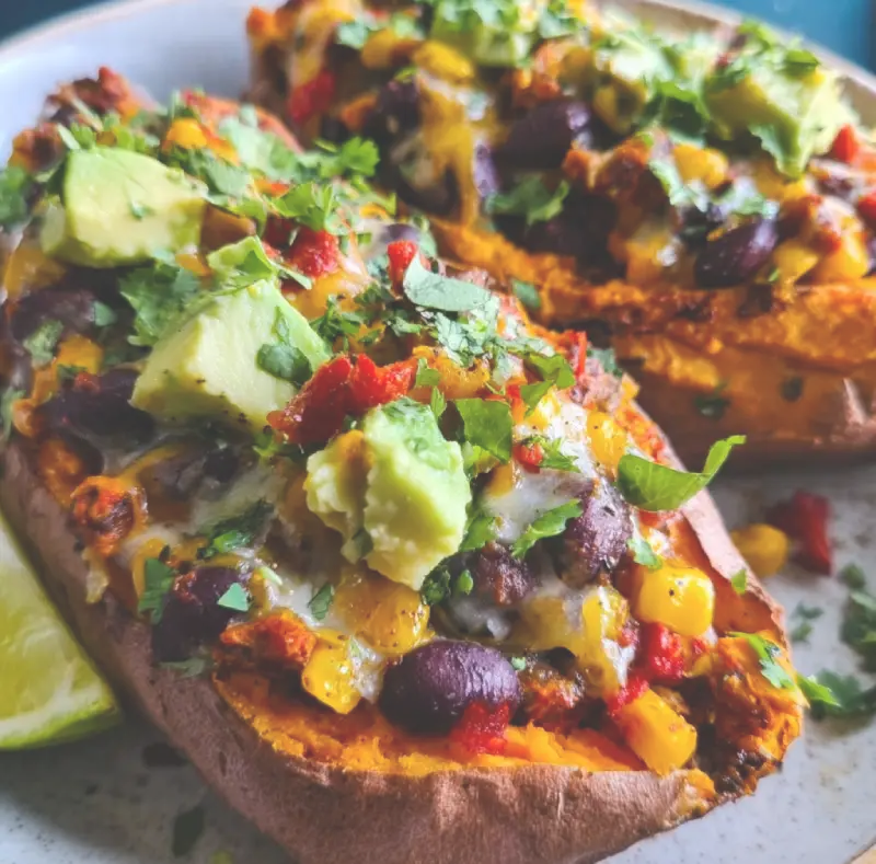 Black Bean Stuffed Sweet Potatoes
