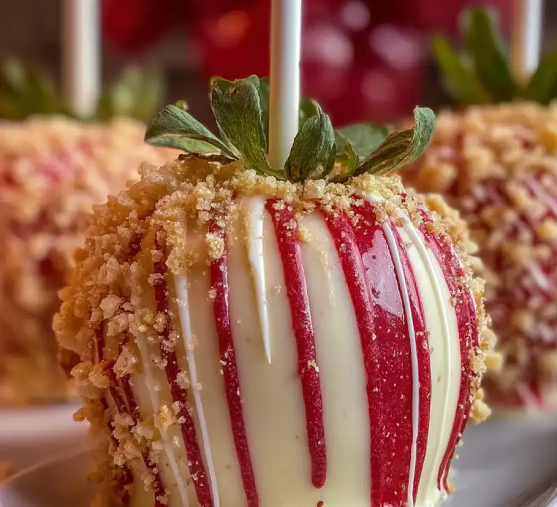 Delicious Strawberry Shortcake Candy Apples Recipe
