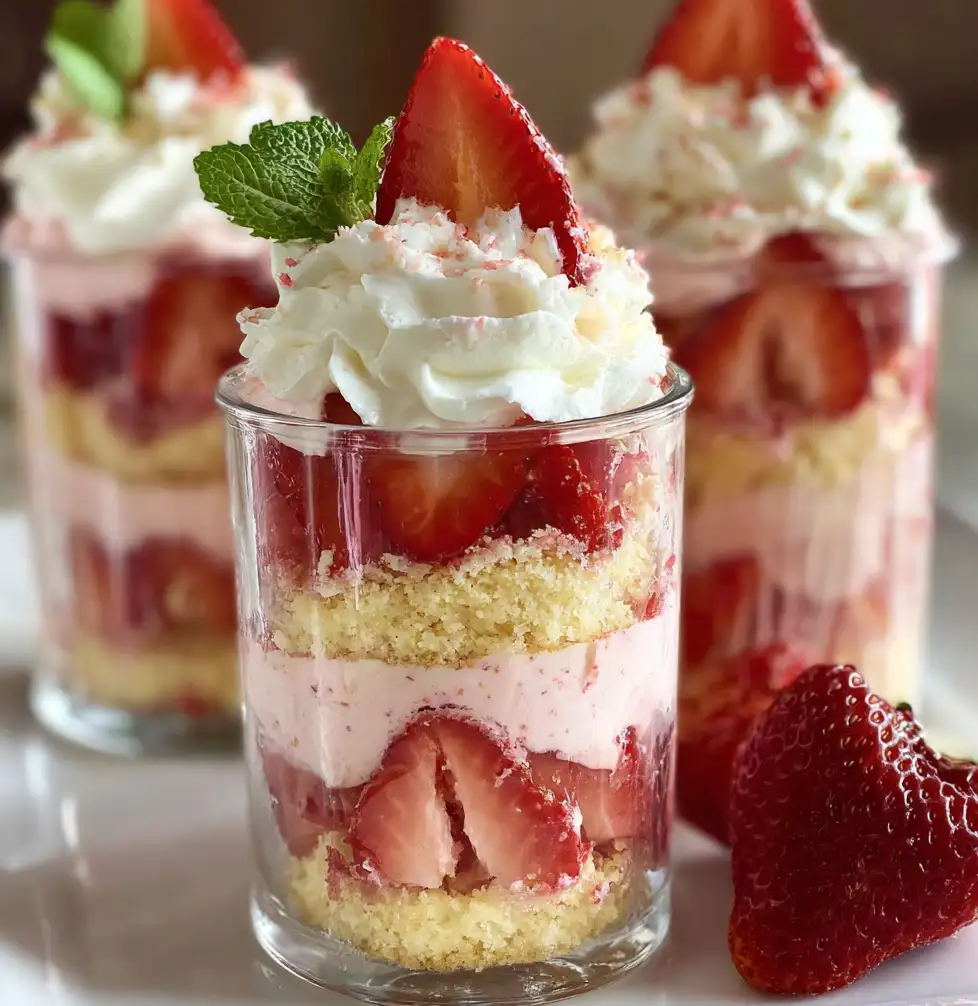 Strawberry Shortcake Dessert Cups