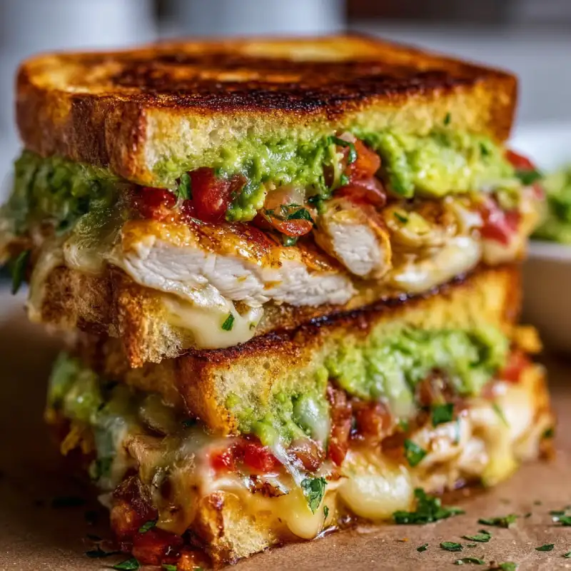 Delicious Chicken Avocado Melt Sandwich Recipe