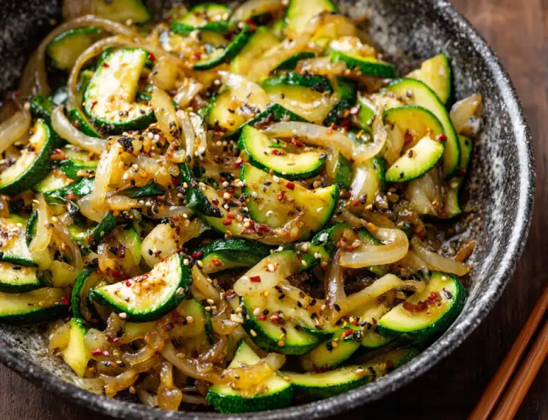 Japanese Zucchini & Onion Stir-Fry