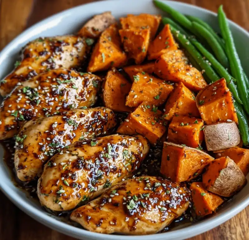 Garlic Chicken and Sweet Potato