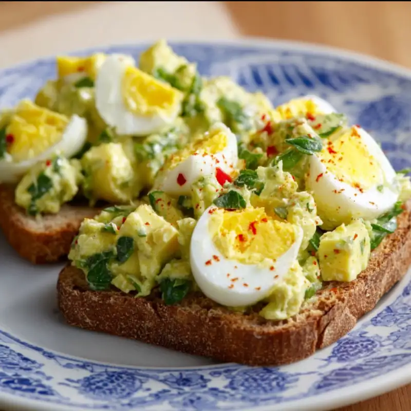 Delicious Simple & Zesty Mediterranean Avocado Egg Salad Recipe