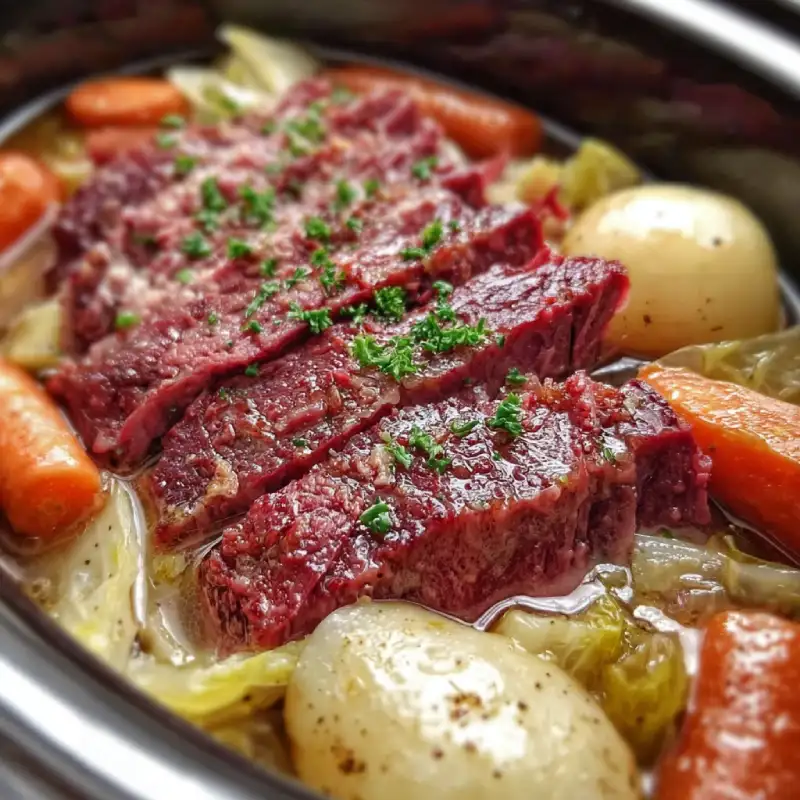 Cozy Slow Cooker Corned Beef and Cabbage Recipe