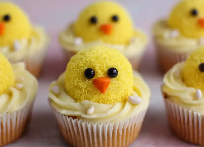 Easter Chick Cupcakes