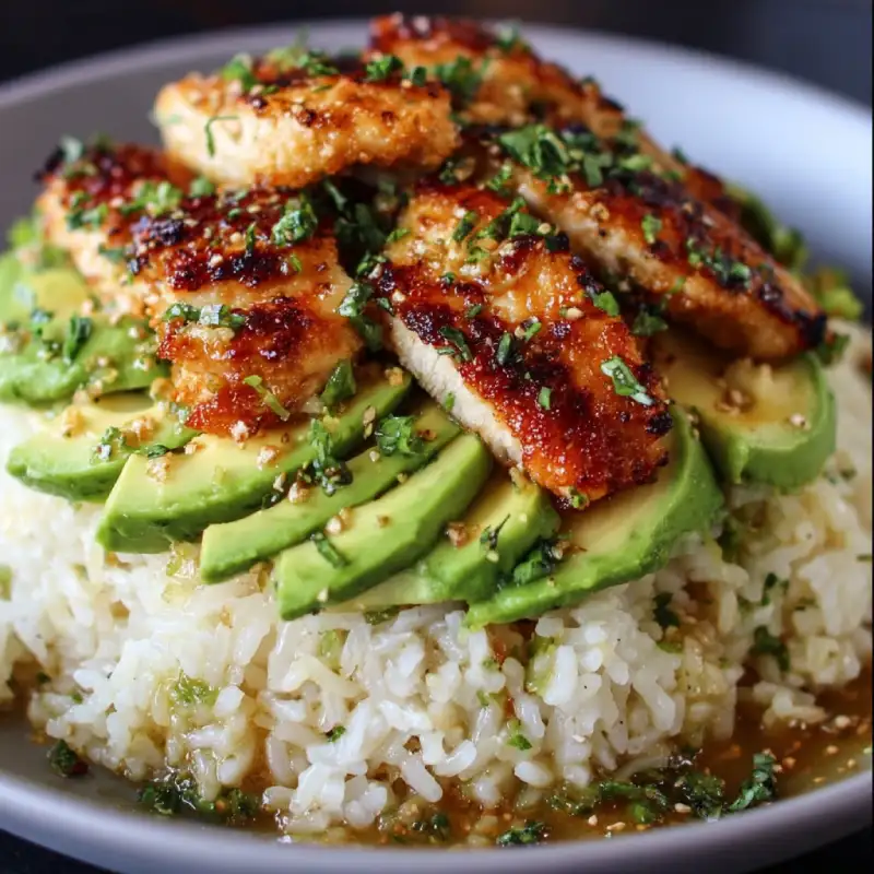 Honey Lime Chicken & Avocado Rice